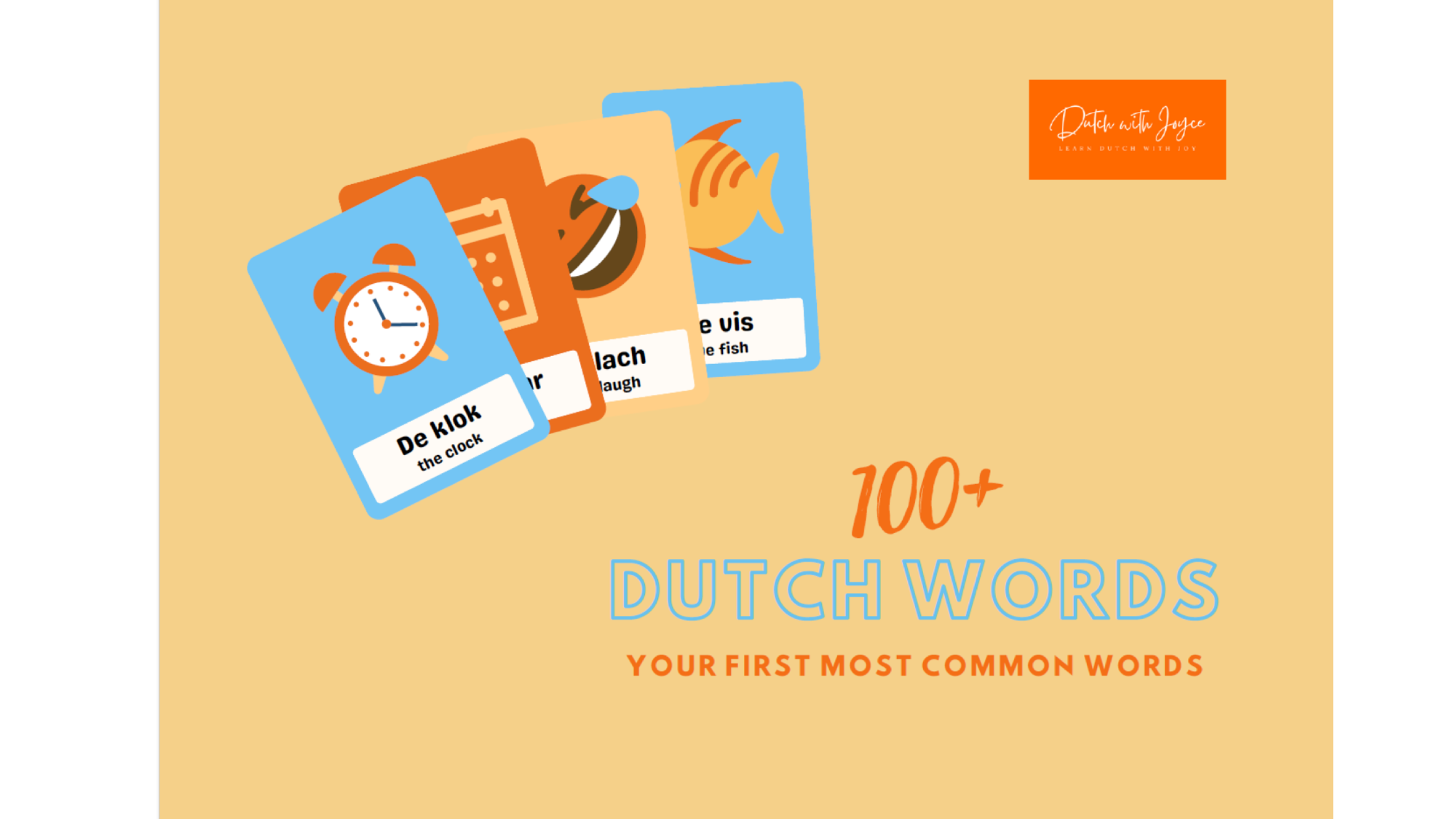 dutch 100 beginner words flashcards